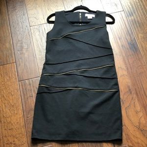 MICHAEL KORS LIL BLACK TANK DRESS WITH ZIPPERS
